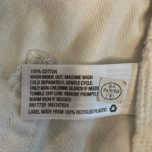 Wild Fable Highest Rise Button-fly Frayed Hem White Paint Splatter Shorts Size 2 - Picture 8 of 13